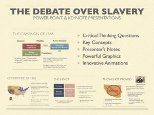 Preview image for The Debate Over Slavery history presentation covering the Wilmot Proviso and sectionalism for American history classrooms.