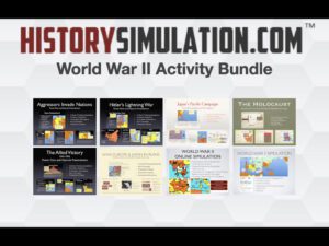 A series of pictures with the words " historysimulation. Com world war ii activity bundle ".
