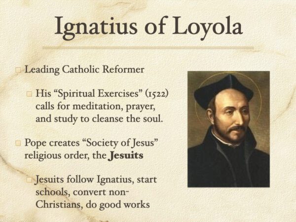 A picture of ignatius of loyola is shown.