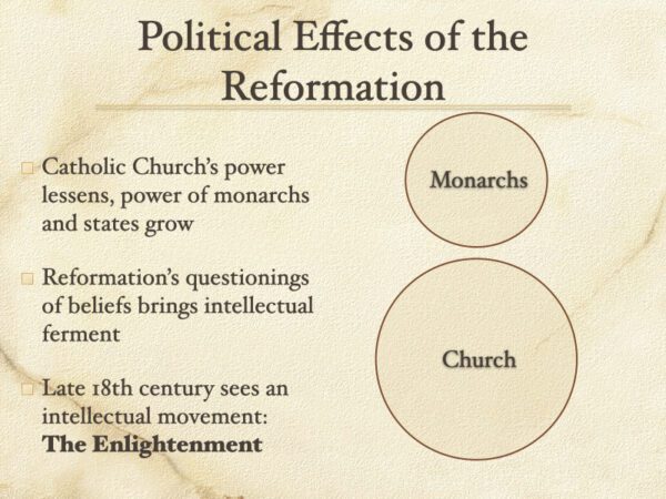 A political effect of the reformation