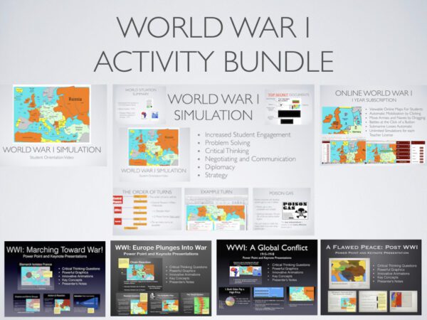 A bundle of interactive world war i activities.